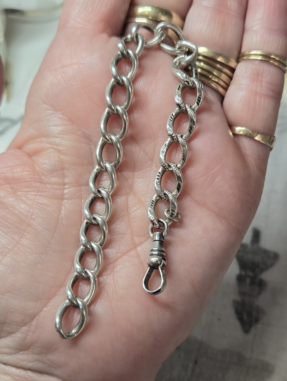 Vintage Sterling Silver Chain Bracelet